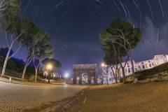 Polar Trails over Collesseum, Rome