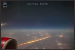 One People - One Skybut divided by the brightly lit line!Bahawal Nagar on the right and Ganga Nagar on the left.
