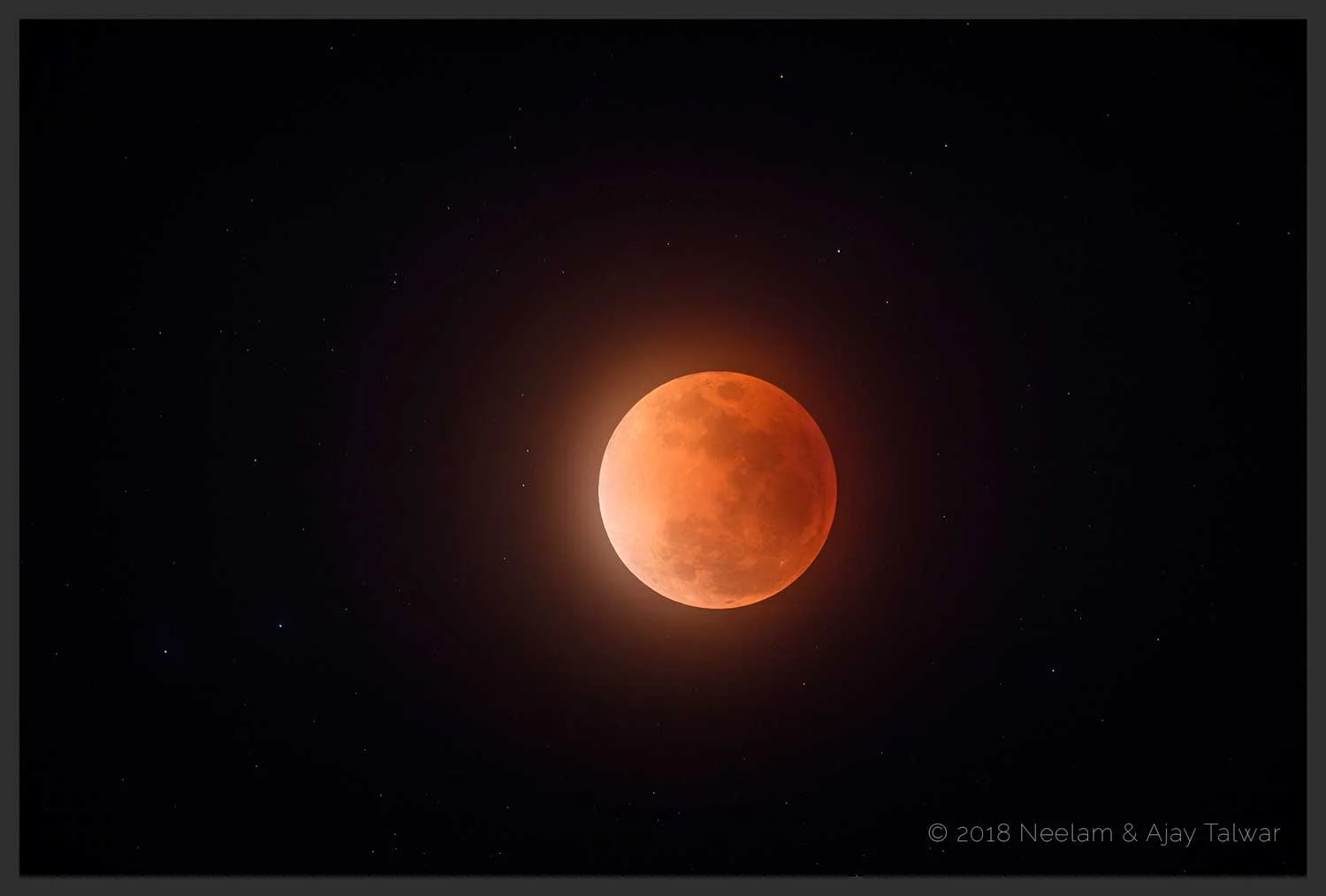 Lunar Eclipse of 31 January 2018, Photographed at Benital, Chamoli, Uttarakhand in the Himalaya
