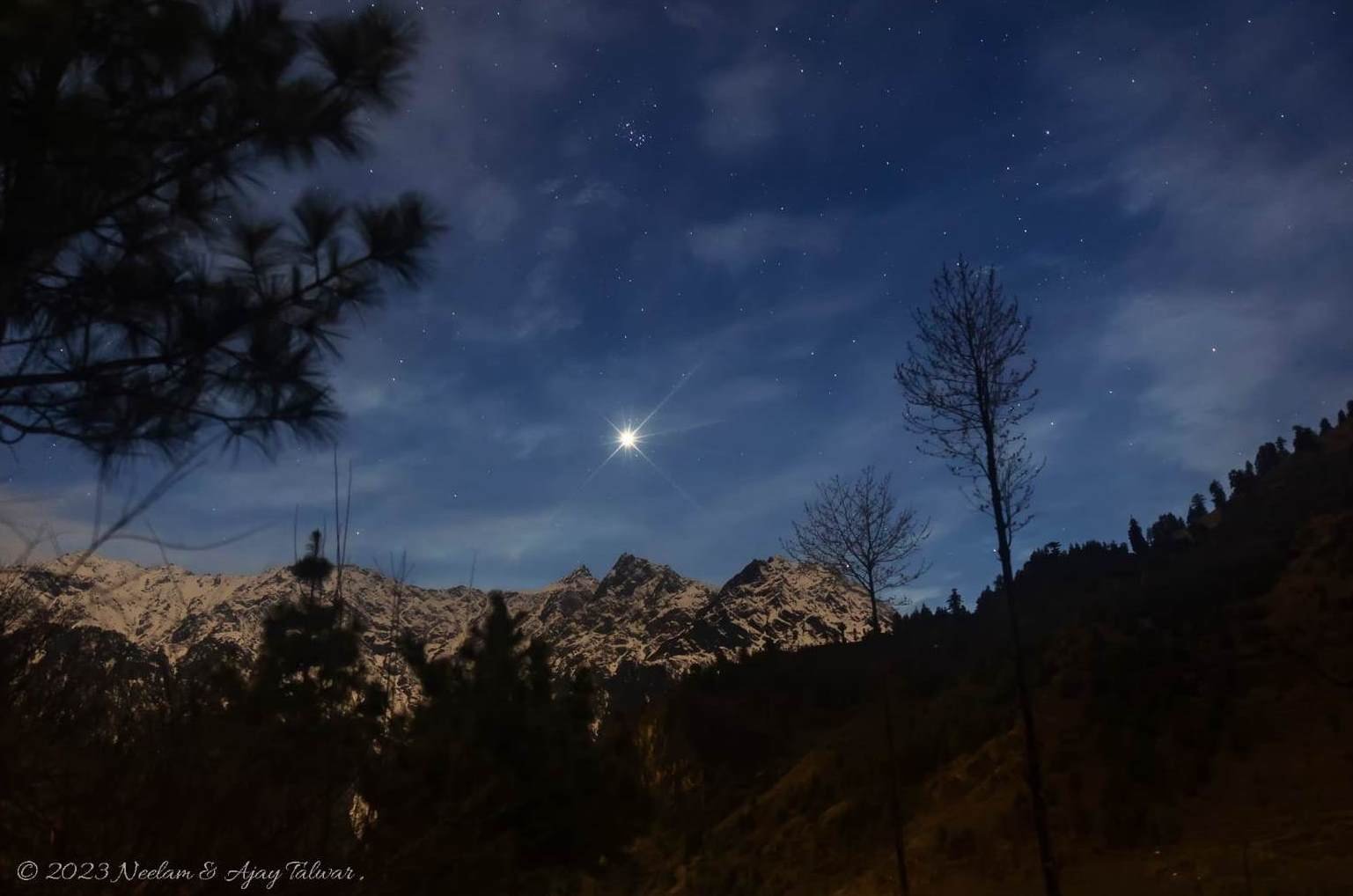 Venus & Kritika star cluster, this evening shot from Palchan, Manali